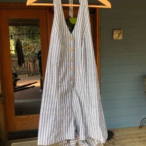Stripped short romper